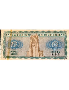 1938 - LOTTERIA DI TRIPOLI MINISTRO DELLE FINANZE  LIRE...
