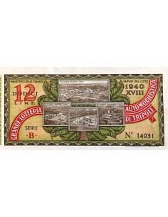 1940 - LOTTERIA AUTOMOBILISTICA NAZIONALE DI TRIPOLI LIRE...