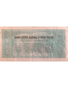 1942 - GRANDE LOTTERIA NAZIONALE DI TRIPOLI LIRE 12 SERIE... 2