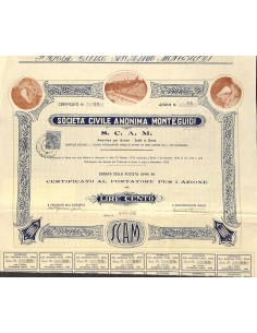 SOC. CIVILE ANONIMA MONTEGUIDI S.C.A.M. - 1 AZIONE SIENA 1936