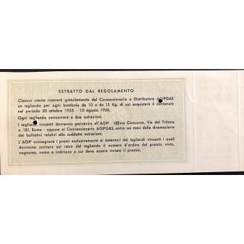 1956 - IV CONCORSO A PREMI AGIPGAS SERIE C-M FDS CON MATRICE