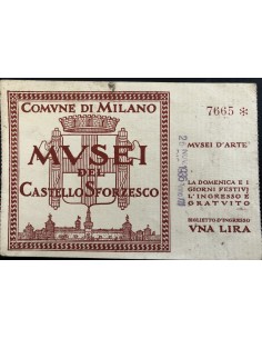 1936 - COMUNE DI MILANO MUSEI DEL CASTELLO SFORZESCO LIRE...