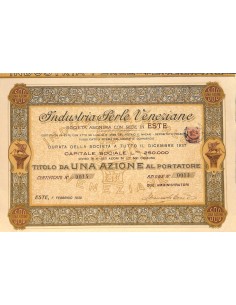 INDUSTRIA PERLE VENEZIANE - UNA AZIONE ESTE 1930