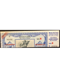 1952 - LOTTERIA SOLIDARIETA' NAZIONALE PRO ALLUVIONATI...