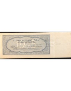 1945 - LOTTERIA NAZIONALE "ITALIA" LIRE 30 SERIE A - B N:... 2