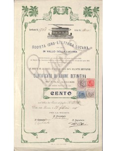 SOC. IDRO-ELETTRICA LUCANA - UNA AZIONE VALLO DELLA LUCANIA 1918