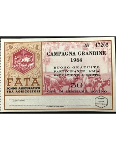 1964 - FATA FONDO ASS.VO AGRICOLTORI - CAMPAGNA GRANDINE...