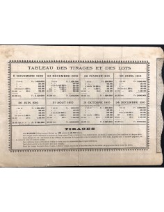 1909 - LOTERIE GROUPEMENT D'OEUVRES DE BIENFAISANCE 20... 2