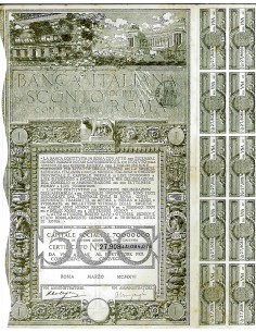 1916 - BANCA ITALIANA DI SCONTO - 1 AZIONE  - ROMA