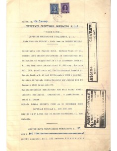 REGGIANE OFFICINE MECCANICHE ITALIANE SPA - 100 AZIONI R. EMILIA 1947