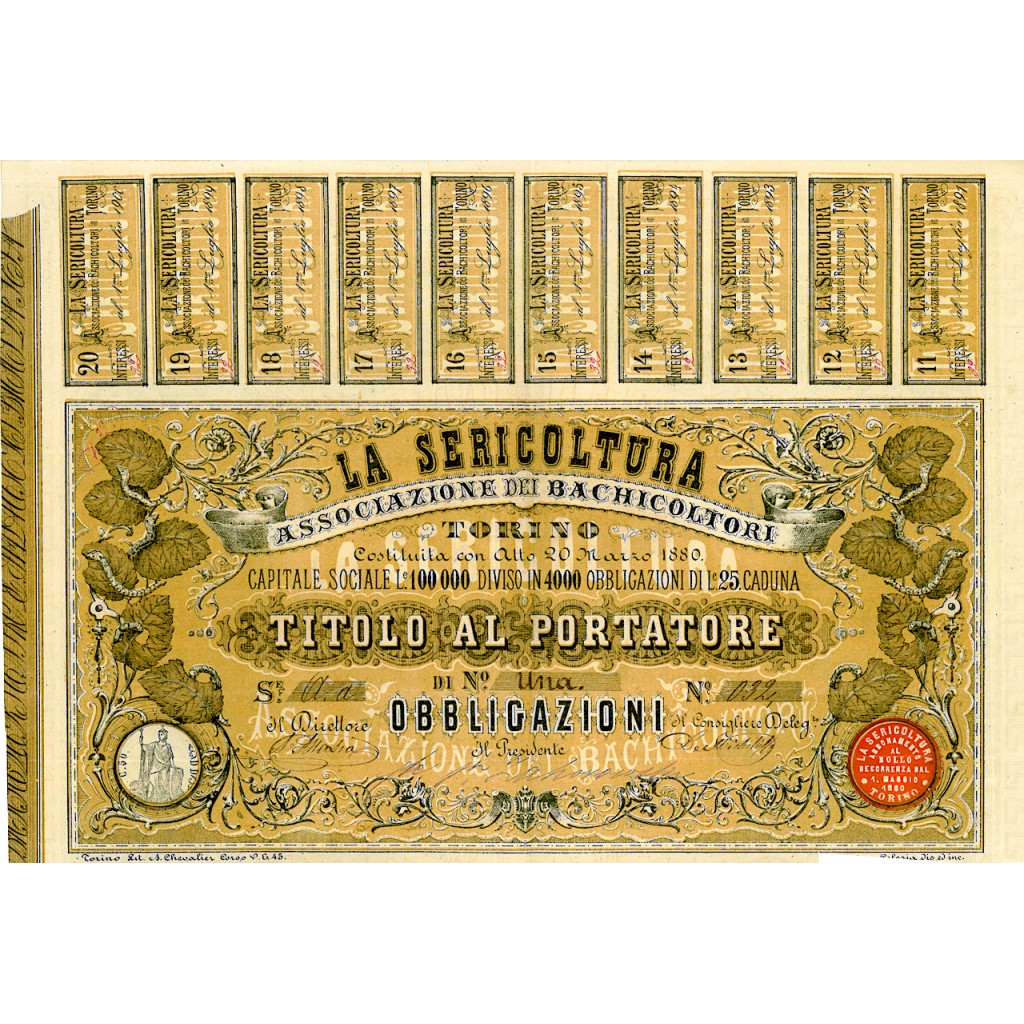 1880 - LA SERICOLTURA ASSOCIAZIONE DEI...