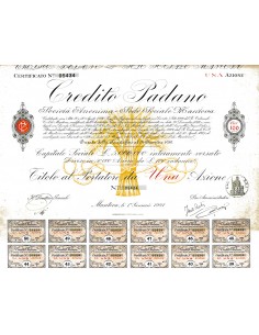 1927 - CREDITO PADANO - 1 AZIONE - MANTOVA