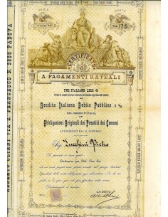 1861 - RENDITA ITALIANA DEBITO PUBBLICO 5% REGNO D'ITALIA...