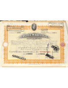 ERCOLE MARELLI & C. SPA - 25 AZIONI MILANO 1949