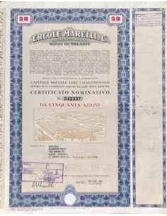 ERCOLE MARELLI & C. SPA - 50 AZIONI MILANO 1966