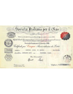 1957 - ITALIANA PER IL GAS - 5 AZIONE - TORINO