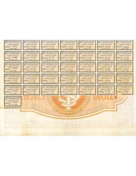 1924 - ITALIANA PER IL GAS - 5 AZIONI - TORINO