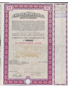 ERCOLE MARELLI & C. SPA - 25 AZIONI MILANO 1973
