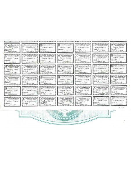 1924 - ITALIANA PER IL GAS - 100 AZIONI - TORINO