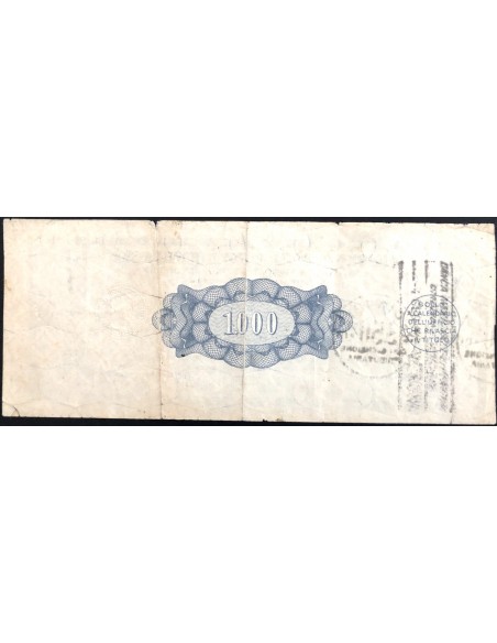 1946 - PRESTITO DELLA RICOSTRUZIONE 5% - TITOLO 1.000 LIRE - ROMA (Luogotenenza, blu)