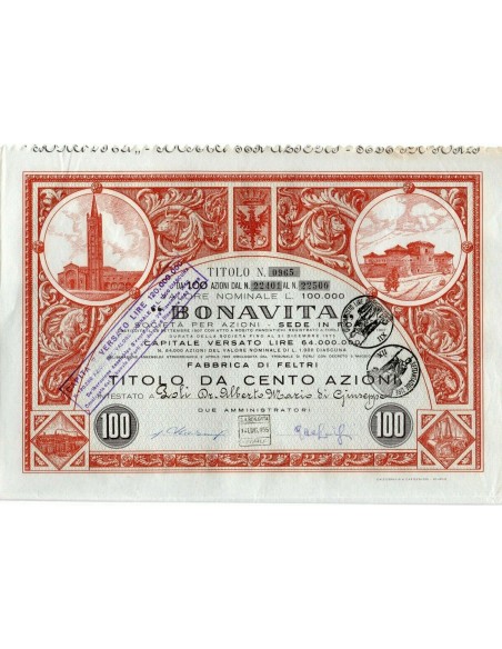 1955 - BONAVITA 100 AZIONI - FORLI'