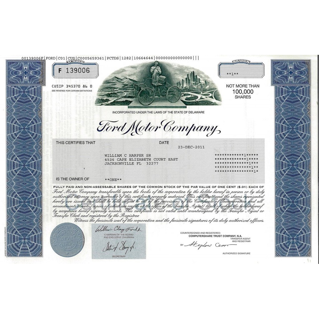 1978 - FORD MOTOR COMPANY - NEW YORK