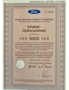 1987 - FORD MOTOR CREDIT COMPANY - 5000 DOLLARI