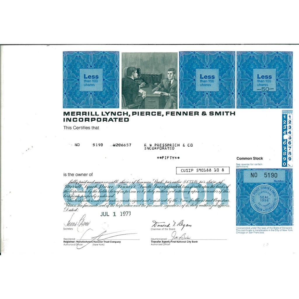 1971 - MERRILL LYNCH, PIERCE, FENNER AND SMITH...