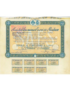 1926 - ESERCIZIO STADIUM S.A. 50 AZIONI - TORINO