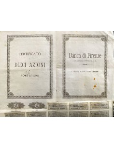1919 - BANCA DI FIRENZE 10 AZIONI 2