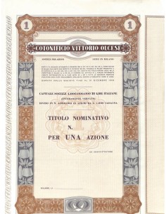 COTONIFICIO VITTORIO OLCESE - UNA AZIONE MILANO 1904