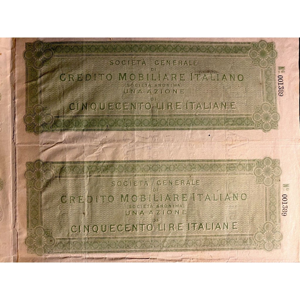 1869 - SOCIETA' GENERALE DI CREDITO MOBILIARE...