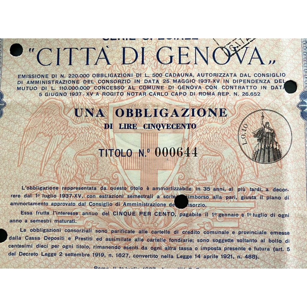 1937 - CONSORZIO DI CREDITO PER LE OPERE...