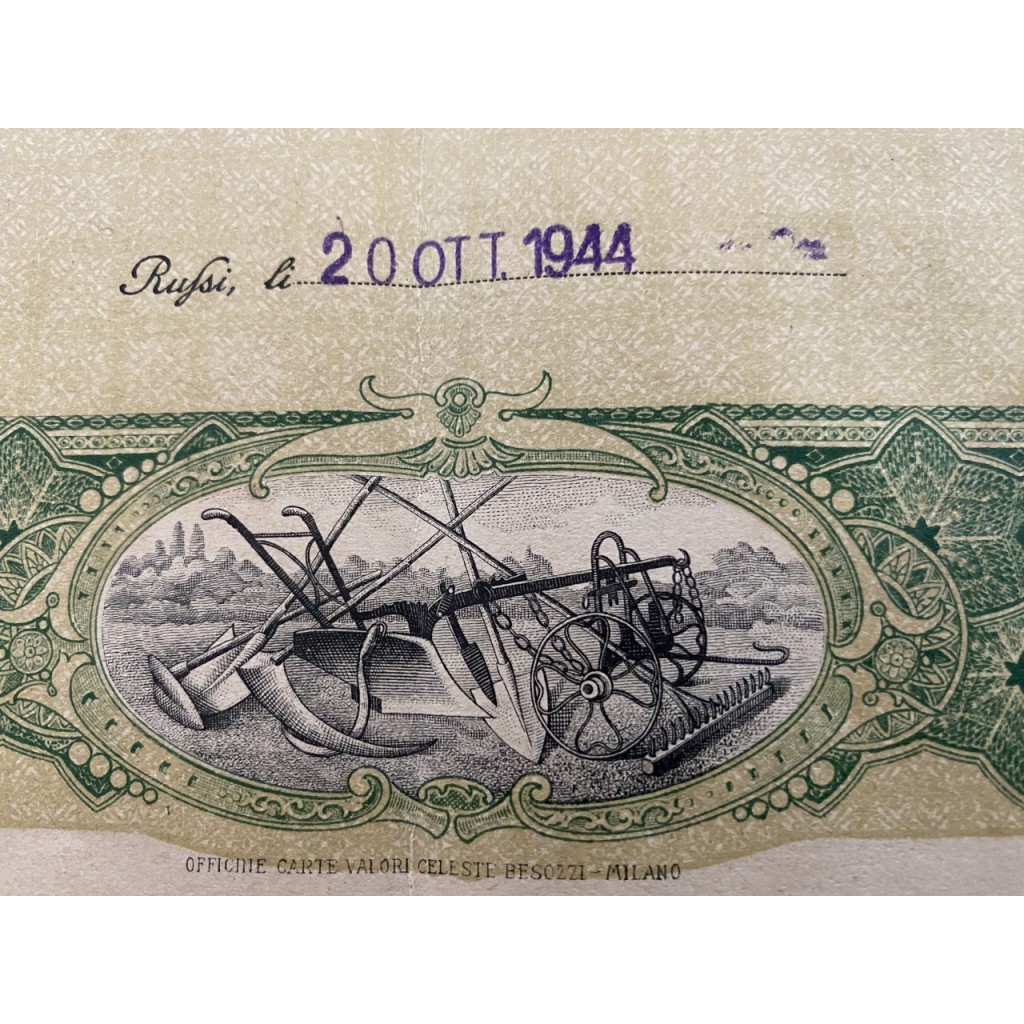 1944 - BANCA AGRICOLA CACCIAGUERRA DI RUSSI