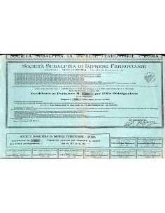 1936 - SOCIETA' SUBALPINA IMPRESE FERROVIARIE - 1...