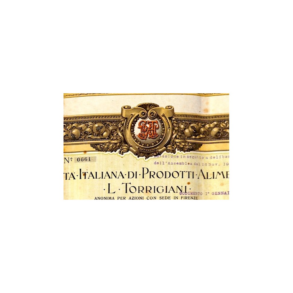 1918 - SOCIETA' ITALIANA DI PRODOTTI ALIMENTARI...