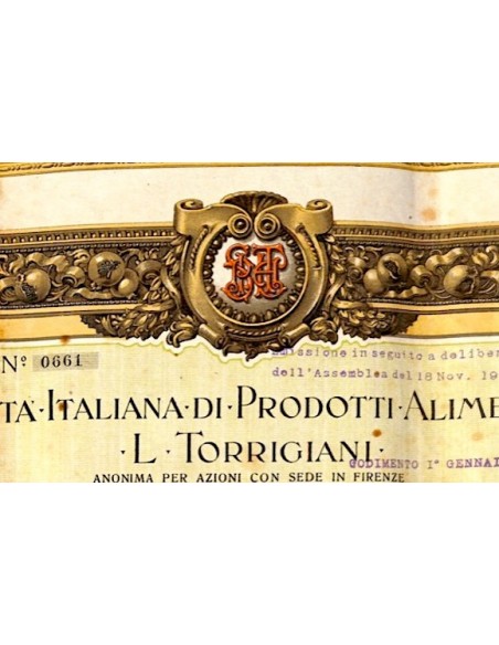 1918 - SOCIETA' ITALIANA DI PRODOTTI ALIMENTARI L. TORRIGIANI - FIRENZE