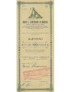 BANCO DI SAN GEMINIANO IN MODENA 3 AZIONE MODENA 1932