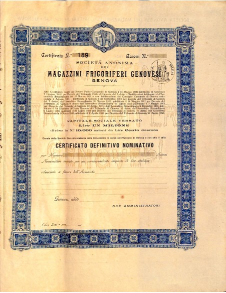 1955 - MAGAZZINI FRIGORIFERI GENOVESI - GENOVA