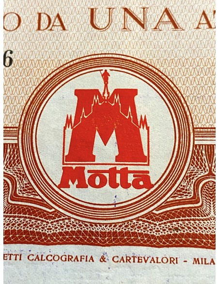 1961 - MOTTA S.p.A PER L'INDUSTRIA DOLCIARIA ED ALIMENTARE 1 AZIONE - MILANO