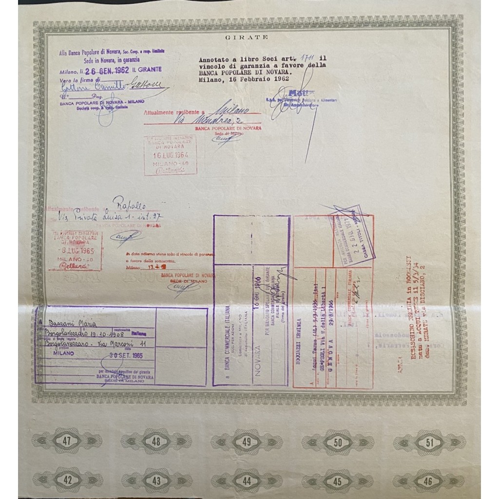 1961 - MOTTA S.p.A PER L'INDUSTRIA DOLCIARIA ED...