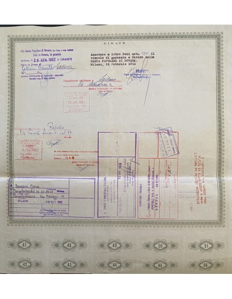 1961 - MOTTA S.p.A PER L'INDUSTRIA DOLCIARIA ED ALIMENTARE 1 AZIONE - MILANO
