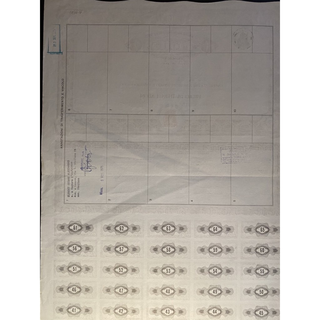 1961 - MOTTA S.p.A PER L'INDUSTRIA DOLCIARIA ED...
