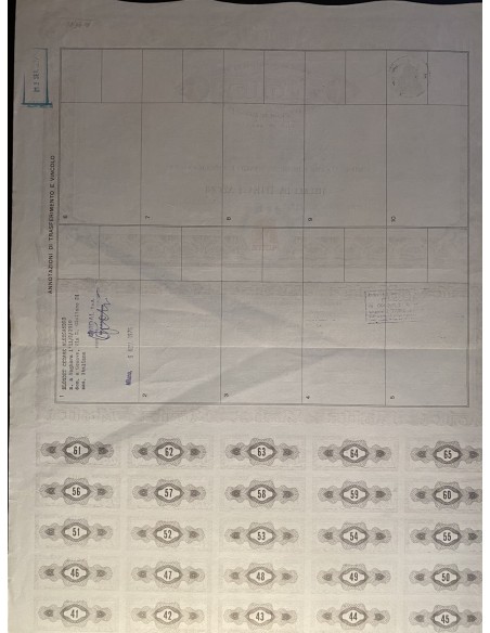 1961 - MOTTA S.p.A PER L'INDUSTRIA DOLCIARIA ED ALIMENTARE 10 AZIONI - MILANO