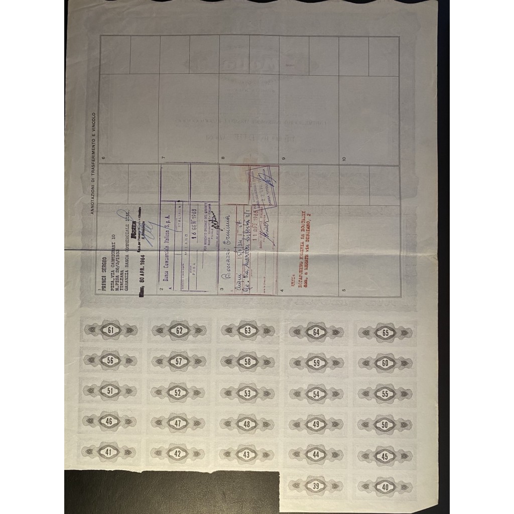 1964 - MOTTA S.p.A PER L'INDUSTRIA DOLCIARIA ED...