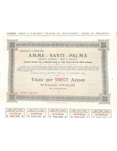 AMME SANTI PALMA - 10 AZIONI MILANO 1926