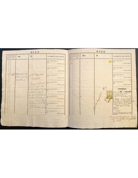 1854 - PROVINCIA DI MANTOVA BONO GIRABILE DI COMPARTECIPAZIONE - MARCARIA  (MN)