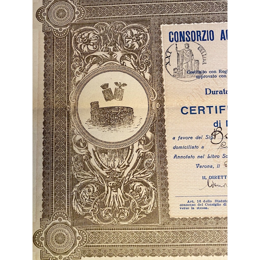1929 - CONSORZIO AGRARIO COOPERATIVO DELLA...