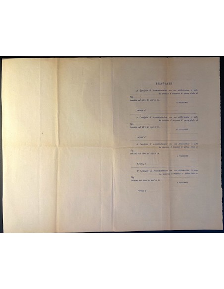 1929 - CONSORZIO AGRARIO COOPERATIVO DELLA PROVINCIA DI VERONA 1 AZIONE