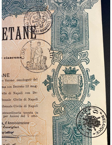 1926 - SOCIETA' PER LE FERROVIE NAPOLETANE 1 AZIONE PRIVILEGIATA - NAPOLI